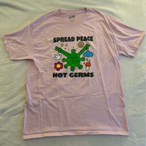Spread Peace Not Germs Pink A-Lab T-Shirt